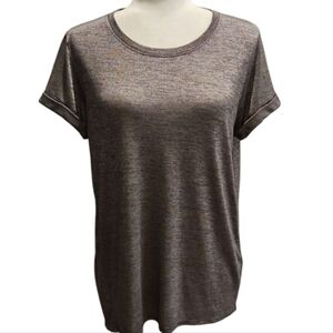 Vince Gray/silver Short Sleeve Top, Size Small